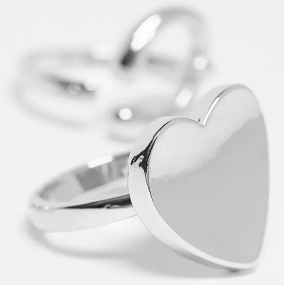 SVNX | 3-Pack Rings w/ Heart Details & Horseshoe in Silver sz 7 - Picture 7 of 9